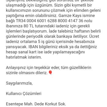 Eksik Sipariş Ve Yanlış İade Süreci