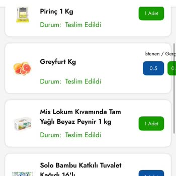 İade Edilmeyen Ürün Bedeli Ve Eksik Ürünler