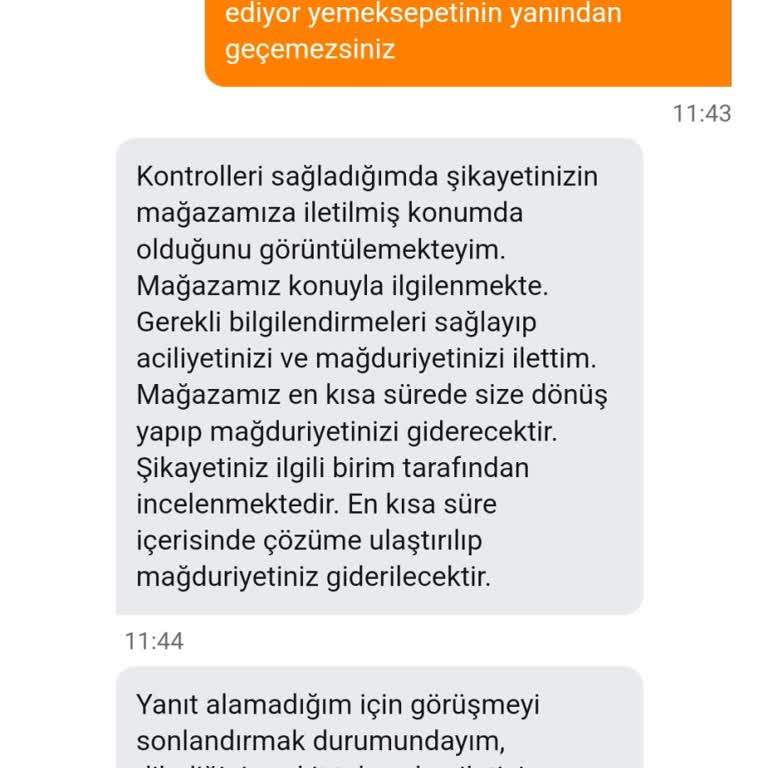 Migros Sanal Market Siparişimde İade Sorunu