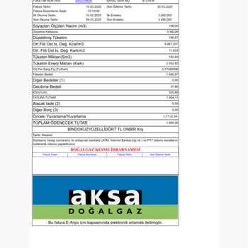 Fatura Tutarındaki Anlamsız Artış