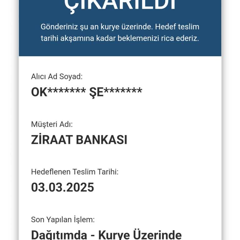 Kredi Kartım AGT Kurye Tarafından Rehin Alındı!