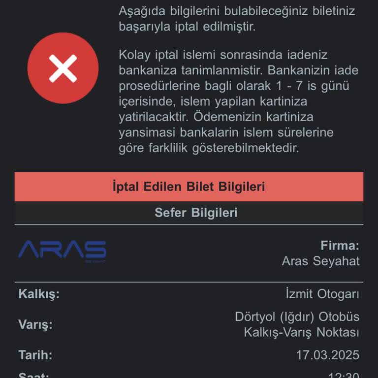 Bilet İadesinde Yanıltıcı Bilgilendirme