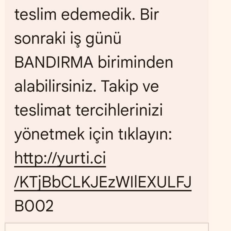 Yurtiçi Kargo Yanıltıcı Teslimat Bildirimi