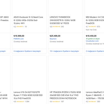 Google Alışveriş Sekmesinde Bozuk Grafik Sorunu