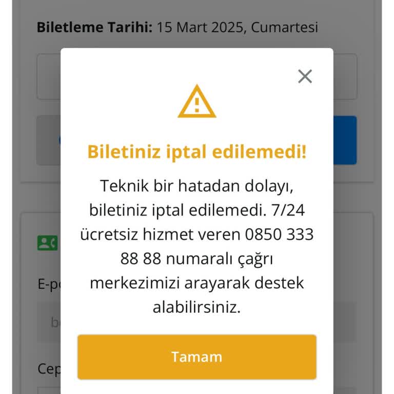 Bilet İptalinde Yaşanan Sorunlar Ve Müşteri Hizmetleri Eksikliği