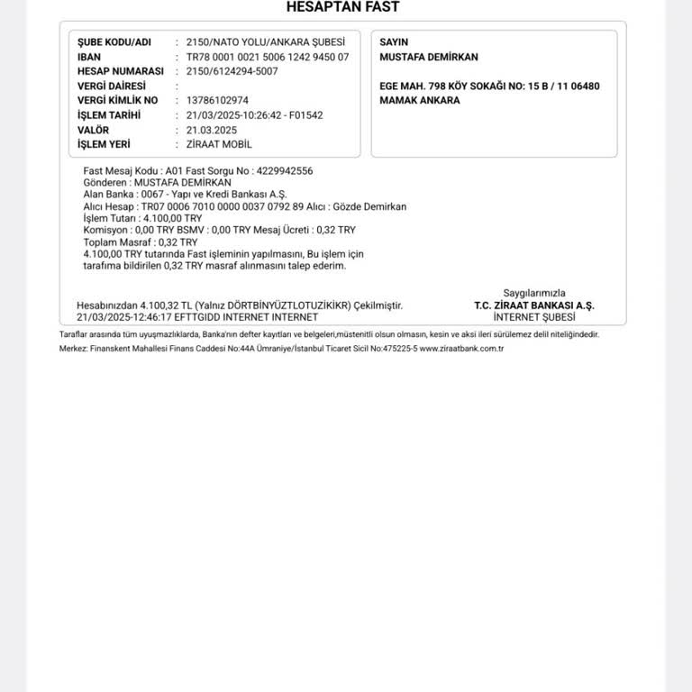 Ziraat Bankası'ndan Beklenmedik Mesaj Ücreti Kesintisi