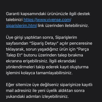 Vivense Ürünlerinde Sürekli Arıza Sorunu