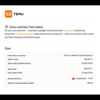 Temu'da İade Çıkmazı: Sipariş Güvenliği Sorgulanıyor