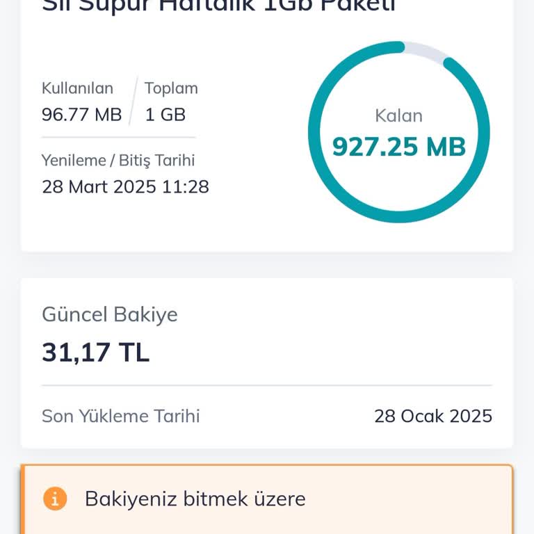 Eksik Bilgilendirme Nedeniyle Bakiyem Hızla Tükendi
