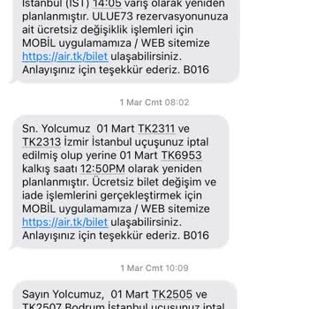 Uçuş İptali Ve İletişim Sorunlarıyla Mağduriyet