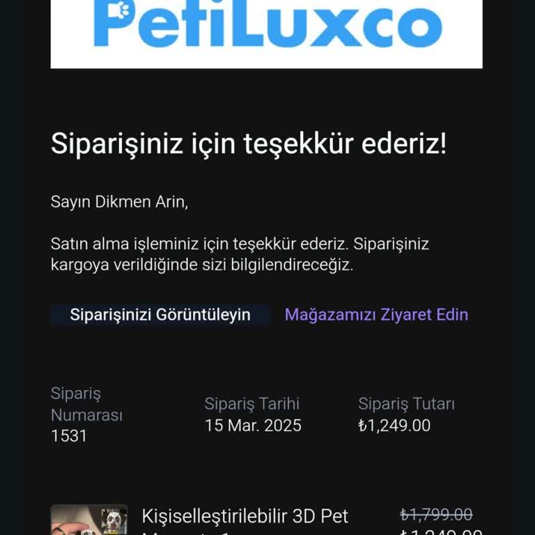Petilux.co'dan Sipariş Verdim Ama Ne Ürün Var Ne İade