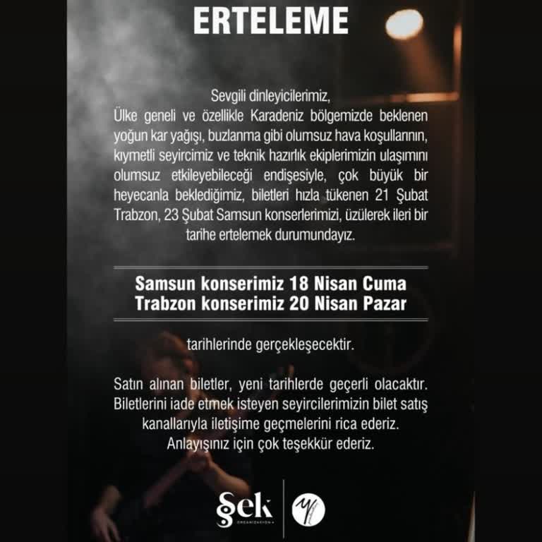 Ertelenen Konser Ve İade Sorunu