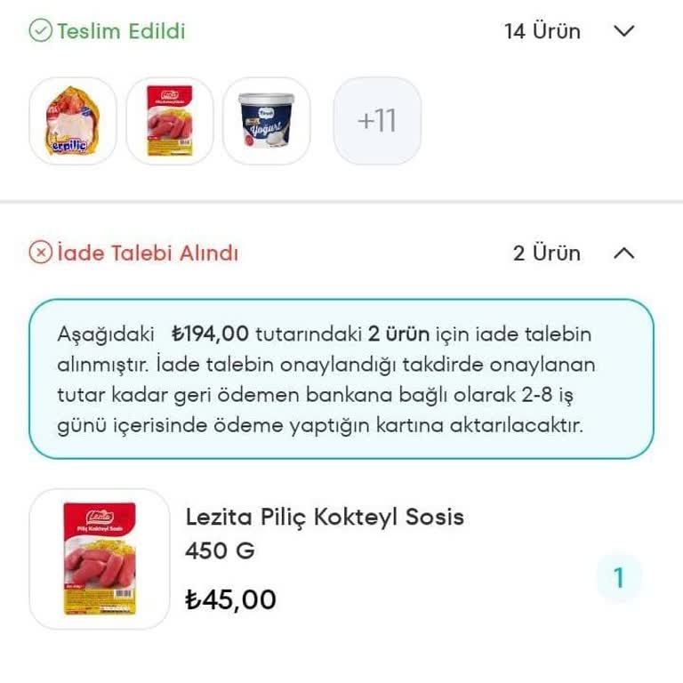 Eksik Ürünler Ve Geciken İade Süreci
