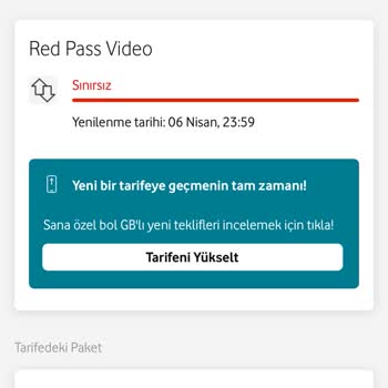 Vodafone Red Pass Paketlerinin Yetersizliği