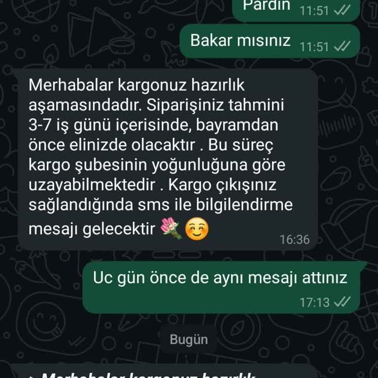 Siparişin Kargolanmama Sorunu
