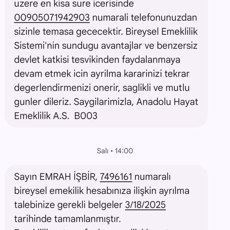 Anadolu Sigorta Birikimlerim Beklenenden Az Yatırıldı