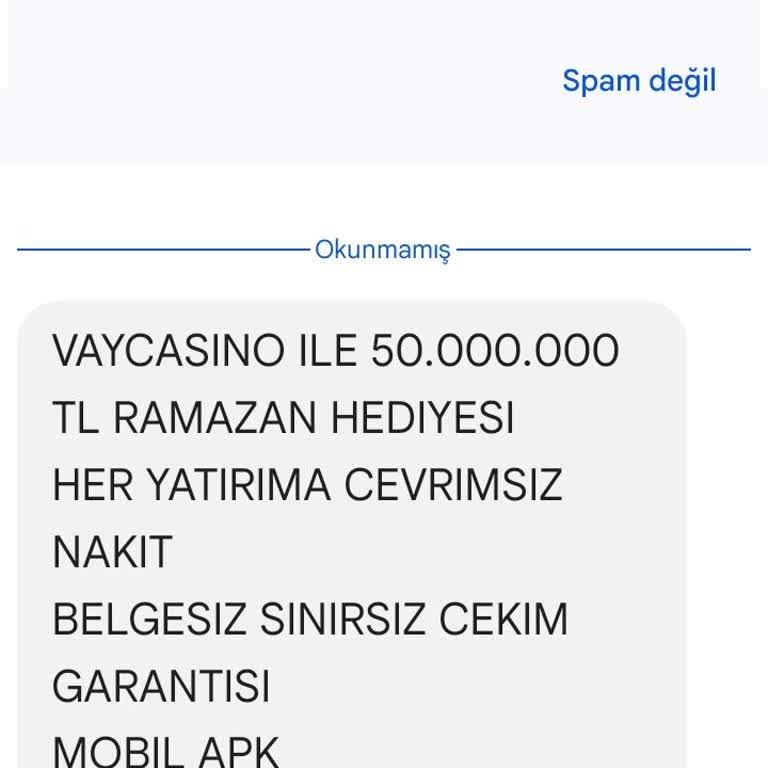 Vaycasino Sürekli Gelen SMS'lerden Bıktım