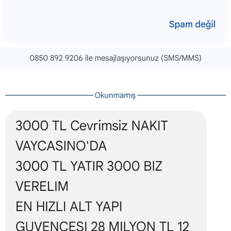 Vaycasino Sürekli Gelen SMS'lerden Bıktım
