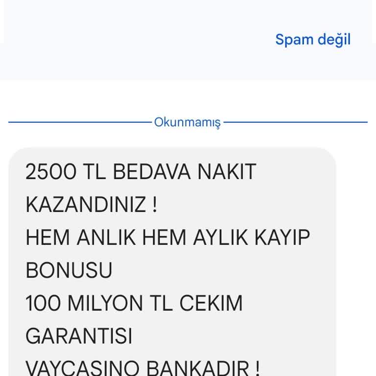 Vaycasino Sürekli Gelen SMS'lerden Bıktım