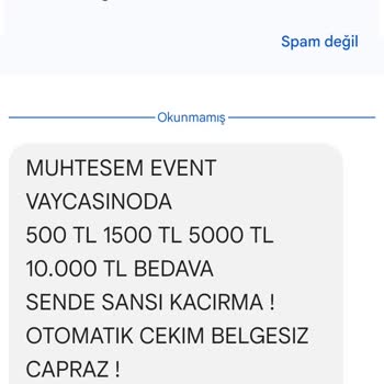Vaycasino Sürekli Gelen SMS'lerden Bıktım