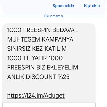 Vaycasino Sürekli Gelen SMS'lerden Bıktım