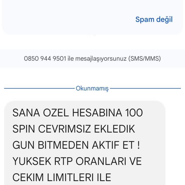 Vaycasino Sürekli Gelen SMS'lerden Bıktım