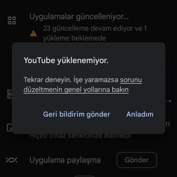 Uygulama Güncellemeleri Ve Oyun İndirme Sorunu