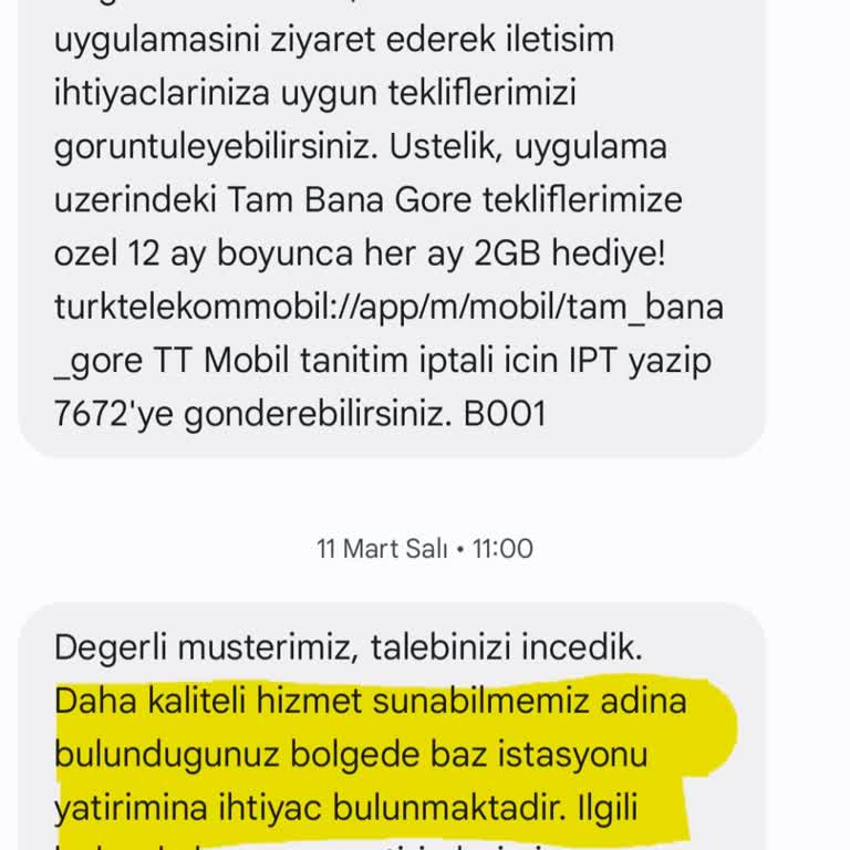 Şebeke Sorunu Nedeniyle Mağduriyet Yaşıyorum