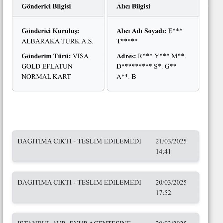 Kredi Kartı Teslimatında Yaşanan Gecikme Ve Mağduriyet