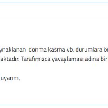 VDS Türkiye İle Hayal Kırıklığı