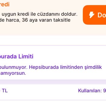 Hepsiburada'da Aniden Sıfırlanan Limit Şoku
