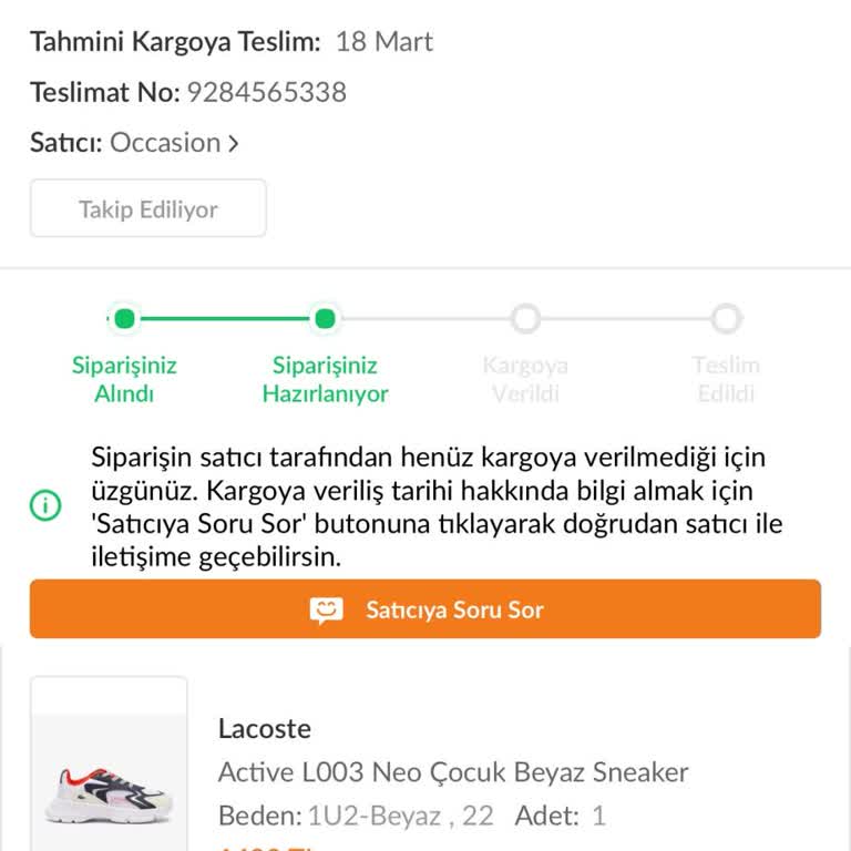 Trendyol'da İletişim Sorunu Ve Geciken Kargo