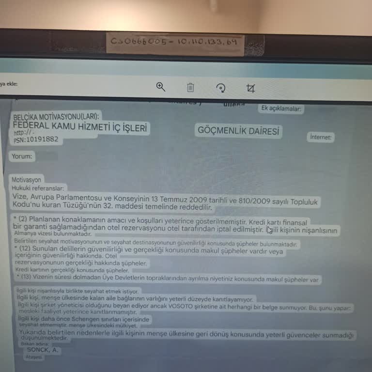 Başkent Vize'nin Yetersiz Hizmeti: Belçika Vizesi Reddedildi