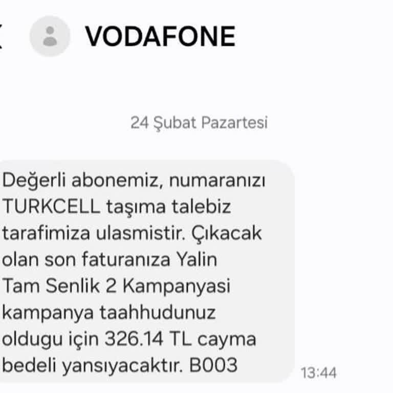 Vodafone Yanlış Bilgi Vererek Müşteriyi Mağdur Ediyor