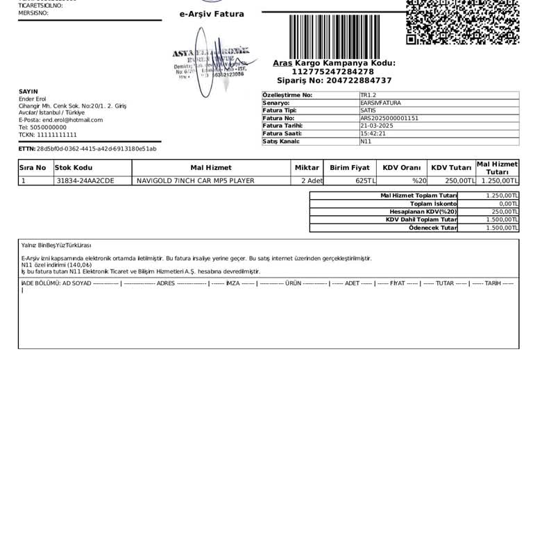 Kargoya Verilmeyen Sipariş Ve Yetersiz Müşteri Hizmeti