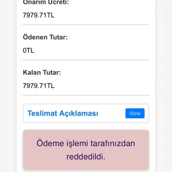 Yanlış Servis Ve Yüksek Ücret Talebi