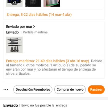 Pedido no entregado de Temu, solicito asistencia o reembolso