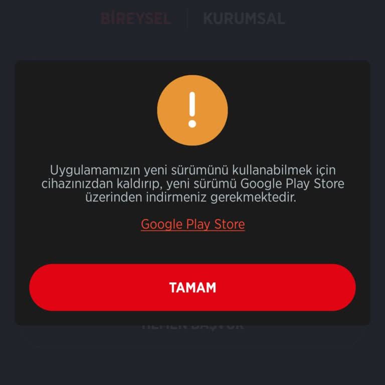 Güncelleme Sorunu: Uygulama Yüklenemiyor