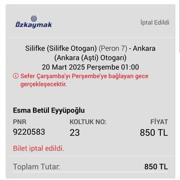 İptal Edilen Seferde Mağduriyet Ve Yetersiz İade