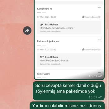 Yanlış Bilgilendirme Ve Eksik Ürün Teslimatı