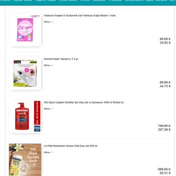 Watsons Eksik Gönderilen Ürünler Ve Yetersiz Müşteri Hizmeti