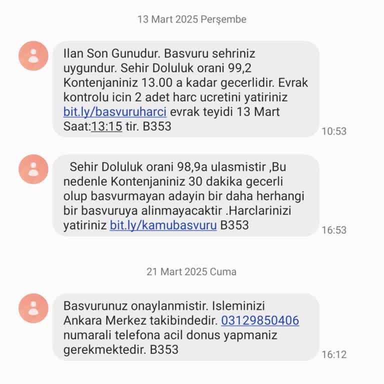 Yanlış Başvuru Nedeniyle Gelen Mesajlardan Rahatsızım