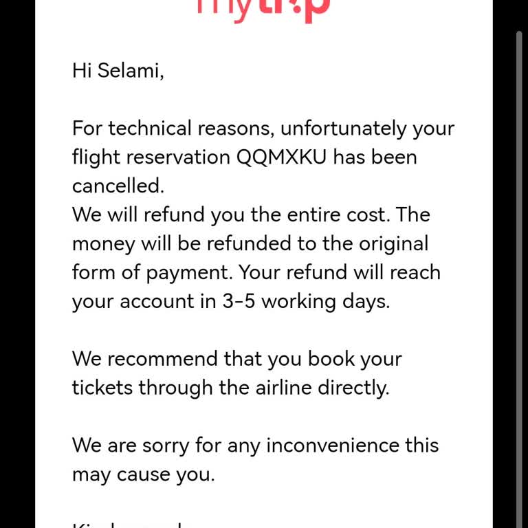 Mytrip Canceled My Flight Without Informing Me