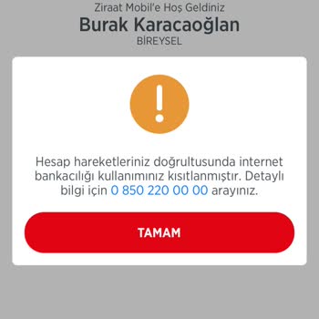 İnternet Bankacılığı Kısıtlaması Nedeniyle Mağduriyet
