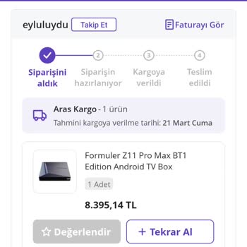 Eylül Uydu Siparişi Kargolanmıyor, Müşteri Mağdur Ediliyor
