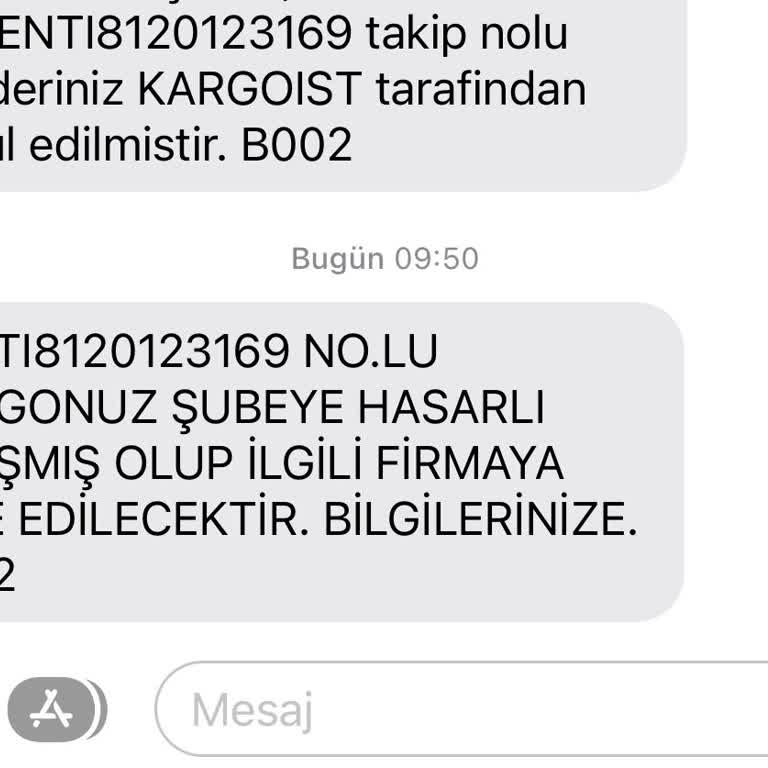Kargo Hasarı Ve Müşteri Hizmetleri İlgisizliği