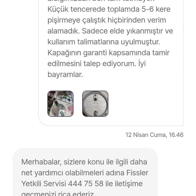 Fissler Düdüklü Tencere Kapağı Sorunu Ve Müşteri Hizmetleri Cevabı