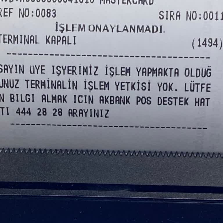 Akbank Şubesi İle Yaşanan Pos Cihazı Sorunu