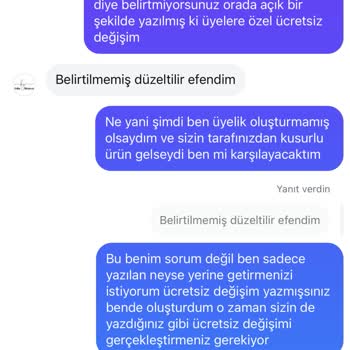 Ücretsiz Değişim Vaadiyle Yanıltıldım