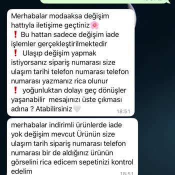Modaaksa Ürün Kalitesi Ve İletişim Sorunları